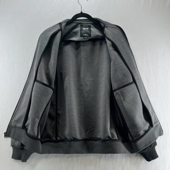 Publish Track Jacket Men M Full Zip Ribbed Trim Zip Pocket Colorblock Gray Black - Picture 3 of 12